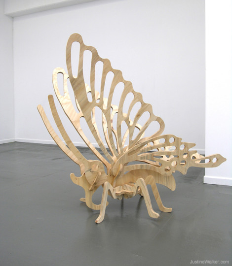 Untitled (butterfly), plywood, 1.47 x 0.8 x 1.65m, 2006
